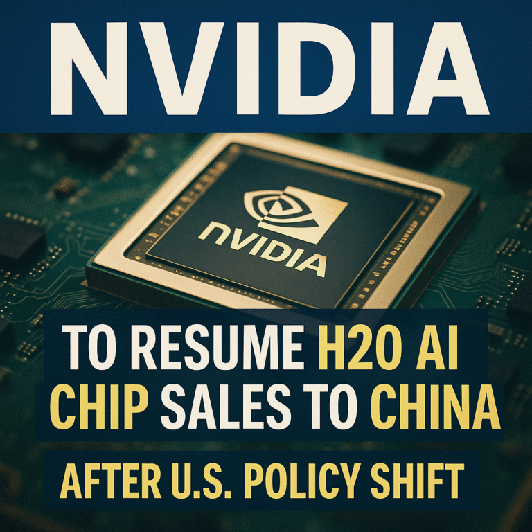 Nvidia H20 AI Chip Sales to China Resume Soon