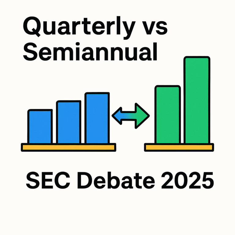 US companies semiannual vs quarterly earnings reports