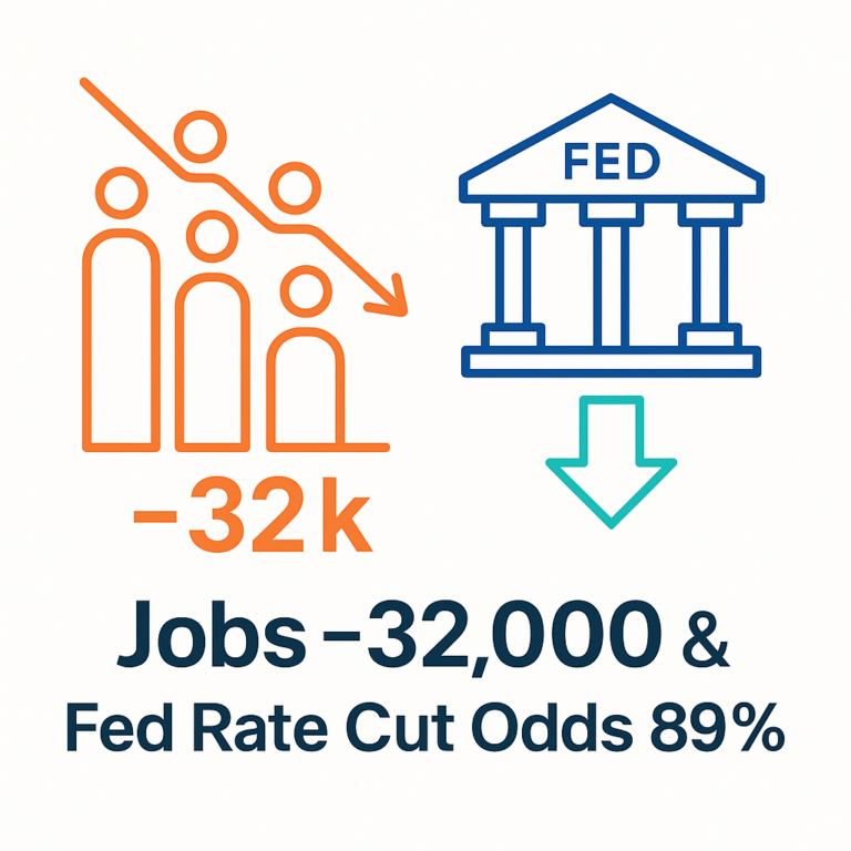 US jobs fall 32000 Fed rate cut